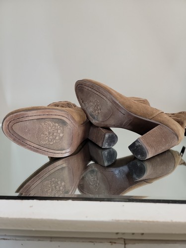 Vince Camuto Womens Fretzia Suede Ankle Boot Shoes, Brown, tree house, tan US 7 - Picture 5 of 6