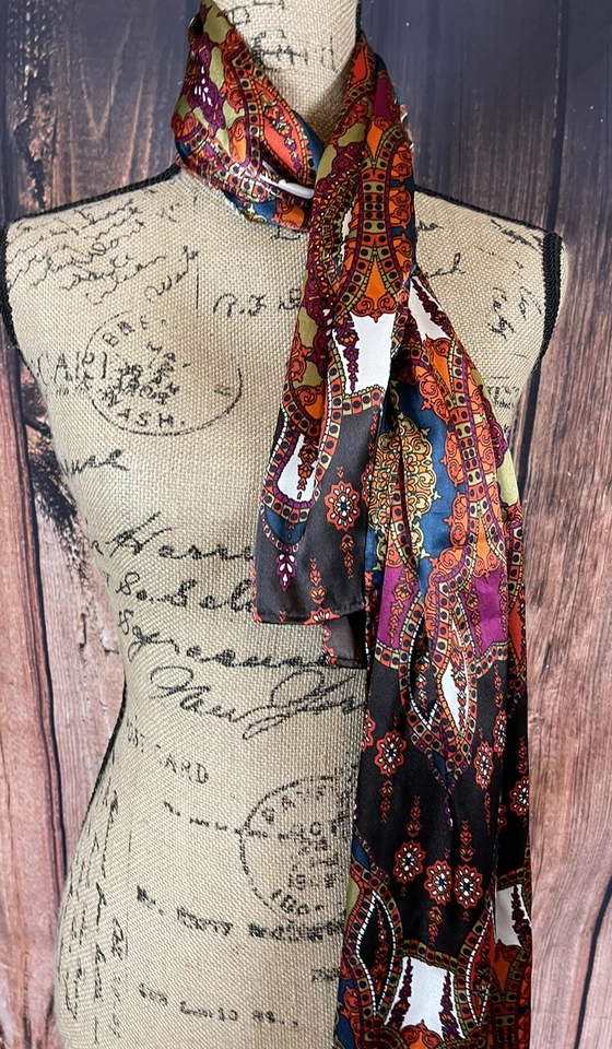 BUFANDA MUJER LANE BRYANT ABSTRACTA MULTICOLOR NUEVA CON ETIQUETAS Foto 3 de 4