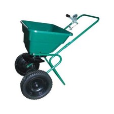 27kg Spreader Fertilizer Salt Manual Push Behind 23ltr Adjustable Flow Rate