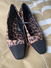 BNWT ZARA WOMEN CHEETAH PRINT FLATS SHOES HEELS BLACK BROWN 35 5