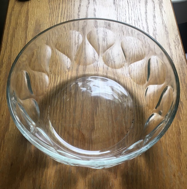 Rare Vtg PYREX OVENWARE 3 QUART MIXING BOWL CLEAR TEARDROP HEAVY rare-vtg-pyrex-ovenware-3-quart-mixing-bowl-clear-teardrop-heavy