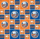 New York Islanders Cotton Fabric Geometric Print-NHL Cotton Fabric By The Yard
