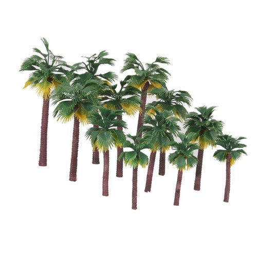 16PC Plastic Palm Tree Model Tropical Scenery DIY Handmade Material - Picture 9 of 12