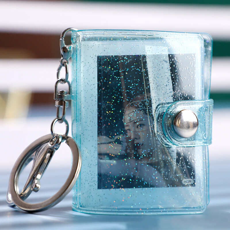 Card Color Holder Card Keychain Holder Photo Bag  Album Jelly Mini 1/2 Inch