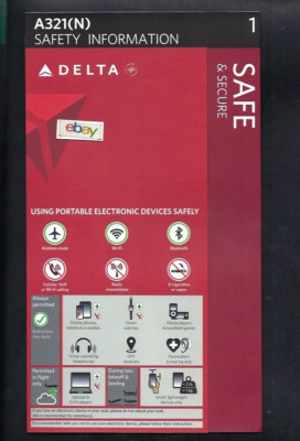 DELTA AIR LINES AIRBUS A321 (N) NEO SAFETY CARD 2023 SAFE & SECURE