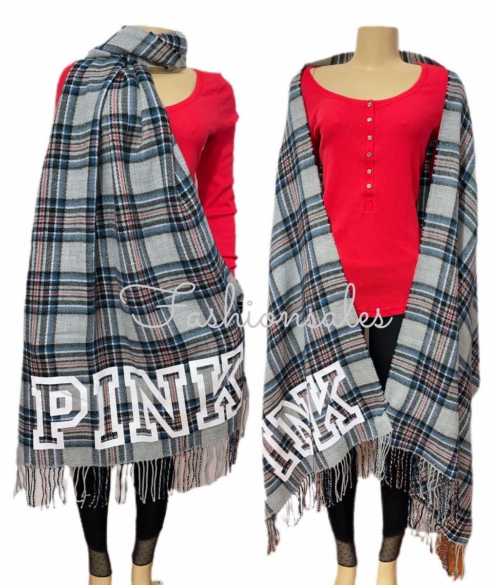 Victorias Secret PINK Cozy Blanket Big Scarf Throw LOGO 27