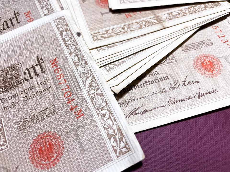 1000 Marks (Red seals), Germany - Berlin 21 Apr 1910 - 32 pieces - Image 4 of 4