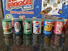 WACKY PACKAGES Minis series 3 SET 6 BLUE Rares: Pupsi STD Dull Popper 6-urp Goo