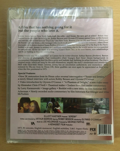 Jeremy (1973) Blu Ray Fun City Editions OOP Slipcover Arthur Barron - Imagen 4 de 4