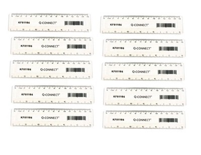 Q-Connect Acrylic Shatter Resistant Ruler 15cm Clear (Pack of 10)