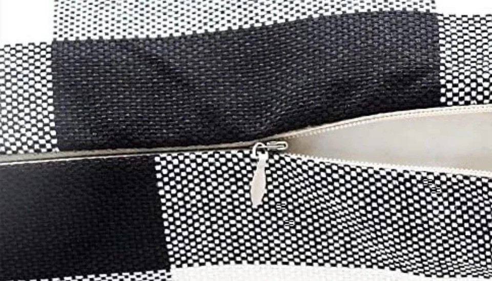 Черно-белые клетчатые наволочки декоративные наволочки в клетку 18x18 - Изображение 2 из 2