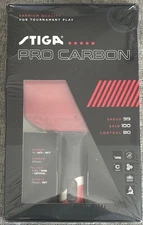 STIGA Pro Carbon Table Tennis Racket T1290 Tournament Play Factory Sealed