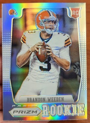 BRANDON WEEDEN 2012 PRIZM FOOTBALL SILVER PRIZMS RC REFRACTOR RARE!! #205