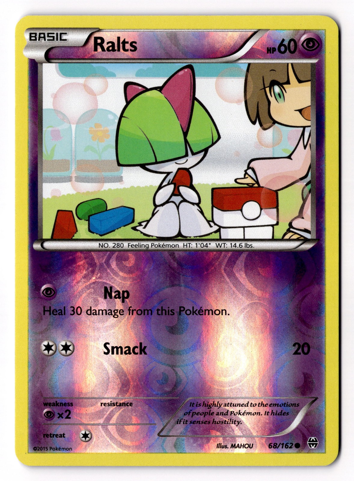 Ralts (68) 68/162 XY - BREAKthrough Reverse Holo LP