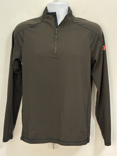 Under Armour AllSeasonGear SM/MD Fitted 1/4 Zip Pullover Brown Black Men’s