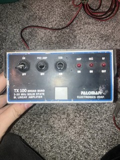 PALOMAR ELECTRONICS TX 100 BROADBAND RF AMPLIFIER 10 METER AMP ssb cb UNTESTED!