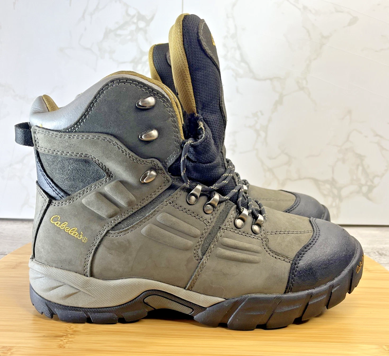 Cabelas Waterproof Hunting Boots 10D 83-0952 Dry-Plus Thinsulate Ultra Leather