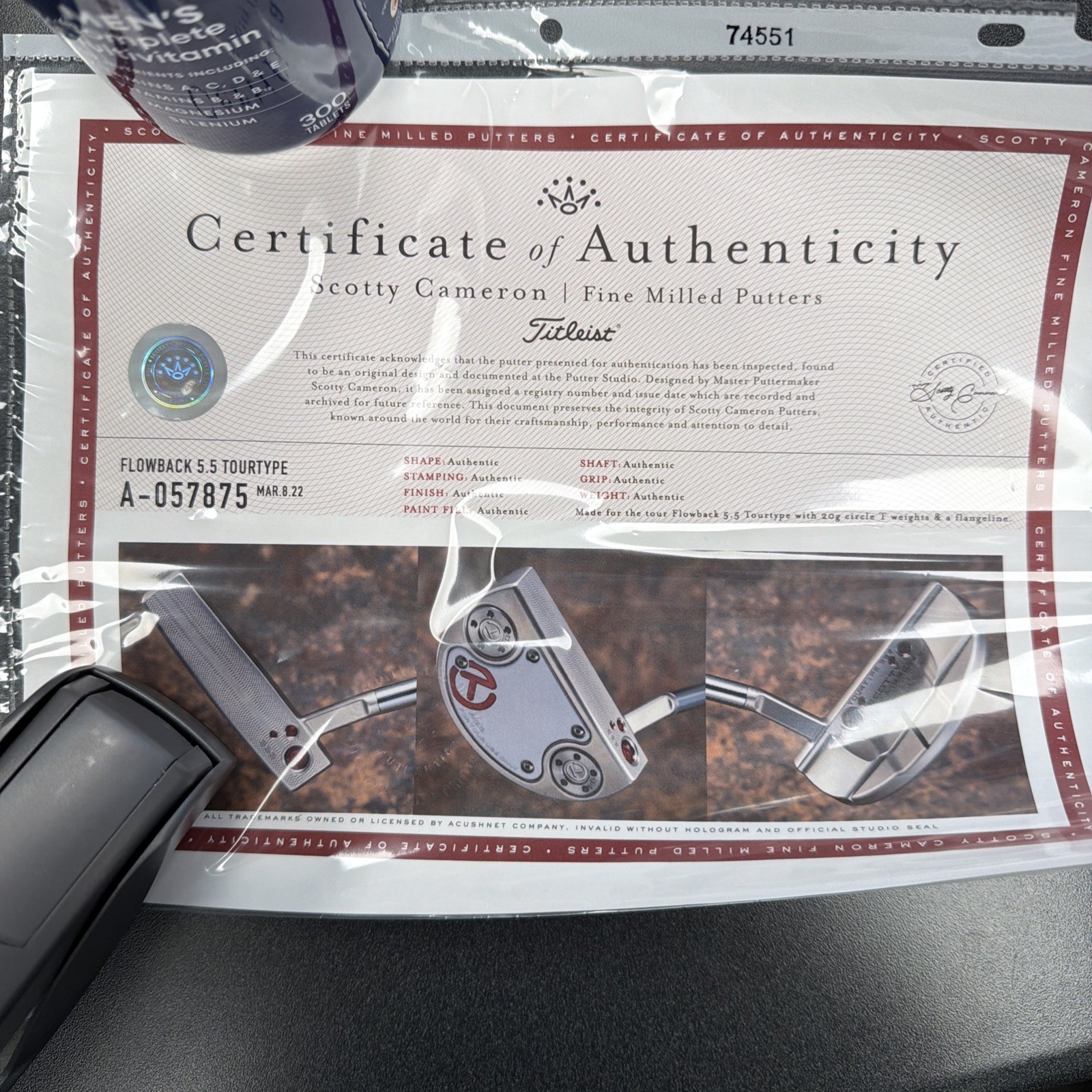 A057875, the certificate in an eBay listing's photos