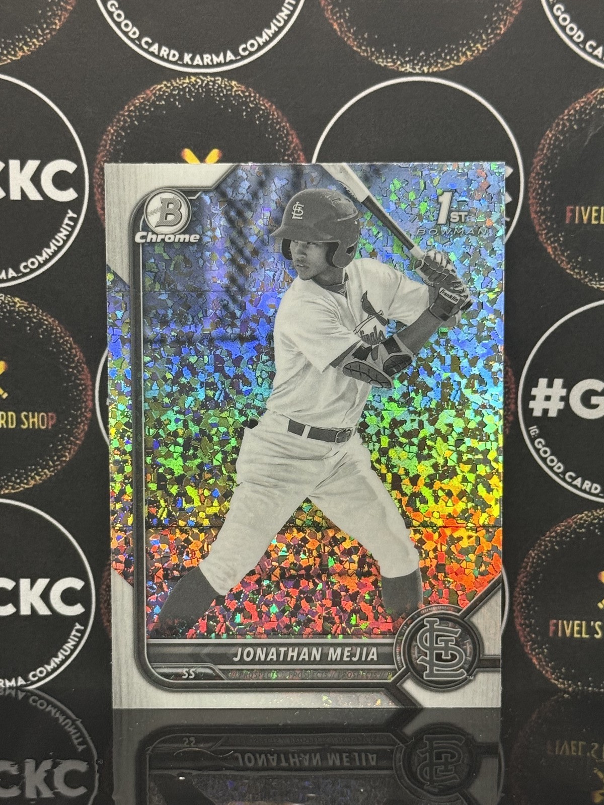 2022 Bowman Chrome Black & White Mini-Diamond Refractors BCP168 Jonathan Mejia