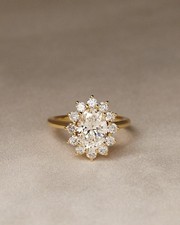 2 CT Oval Cut Moissanite Bridal Engagement Ring in 925 Silver Gift ring For Her
