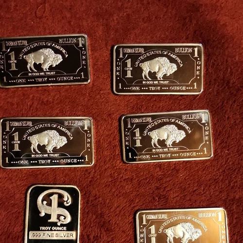 1oz German Silver Buffalo 4 x 1oz Bars