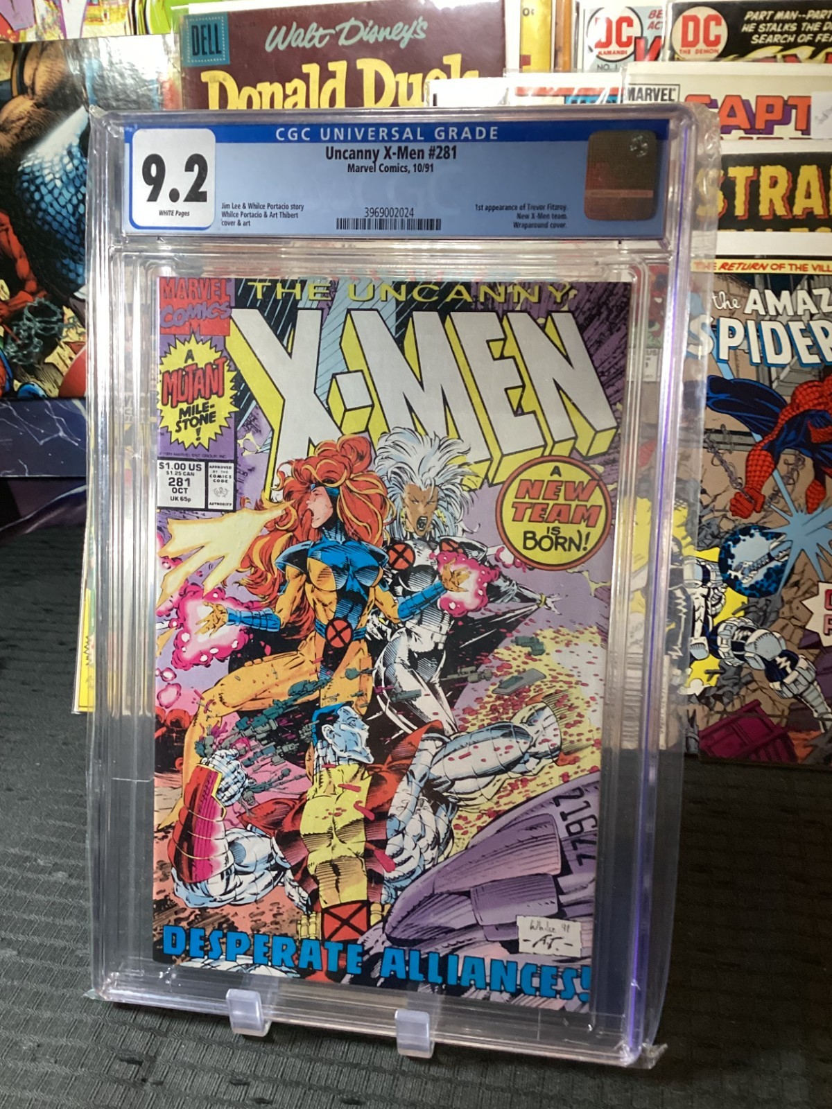 Uncanny X-MEN #281 CGC 9.2 1st Appearance Trevor Fitzroy Jim Lee Marvel Graded