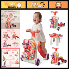 5-in-1 Baby Walker Activity Center, Sit-to-Stand Learning Toy for Infants 12M
