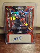 2024 Prizm Draft Picks Sensational Signatures Jared Wiley Red Ice Auto RC