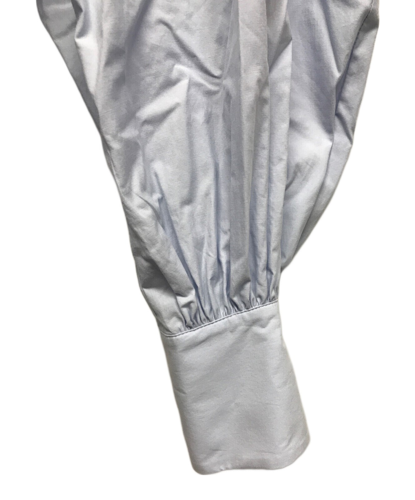 CLANE BIG COLLAR DRAWSTRING BLOUSE SIZE 1 Sky Blu… - image 4