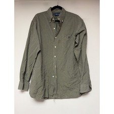 Ralph Lauren Men's Long Sleeve Button Down Shirt Classic Fit Plaid Size L