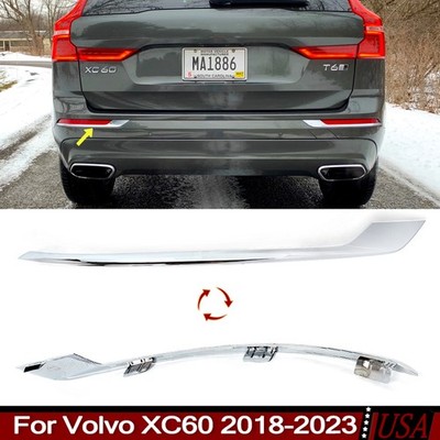 Sliver Rear Bumper Fog Light Eyelid Cover Trim For Volvo XC60 2018-2023 2022 LH