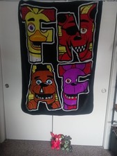 FNaF Plush And Throw On Blanket Combo