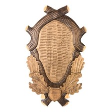 Scudo di legno per trofeo cervo. Pannello. Corna. Caccia. 65x37cm 231002