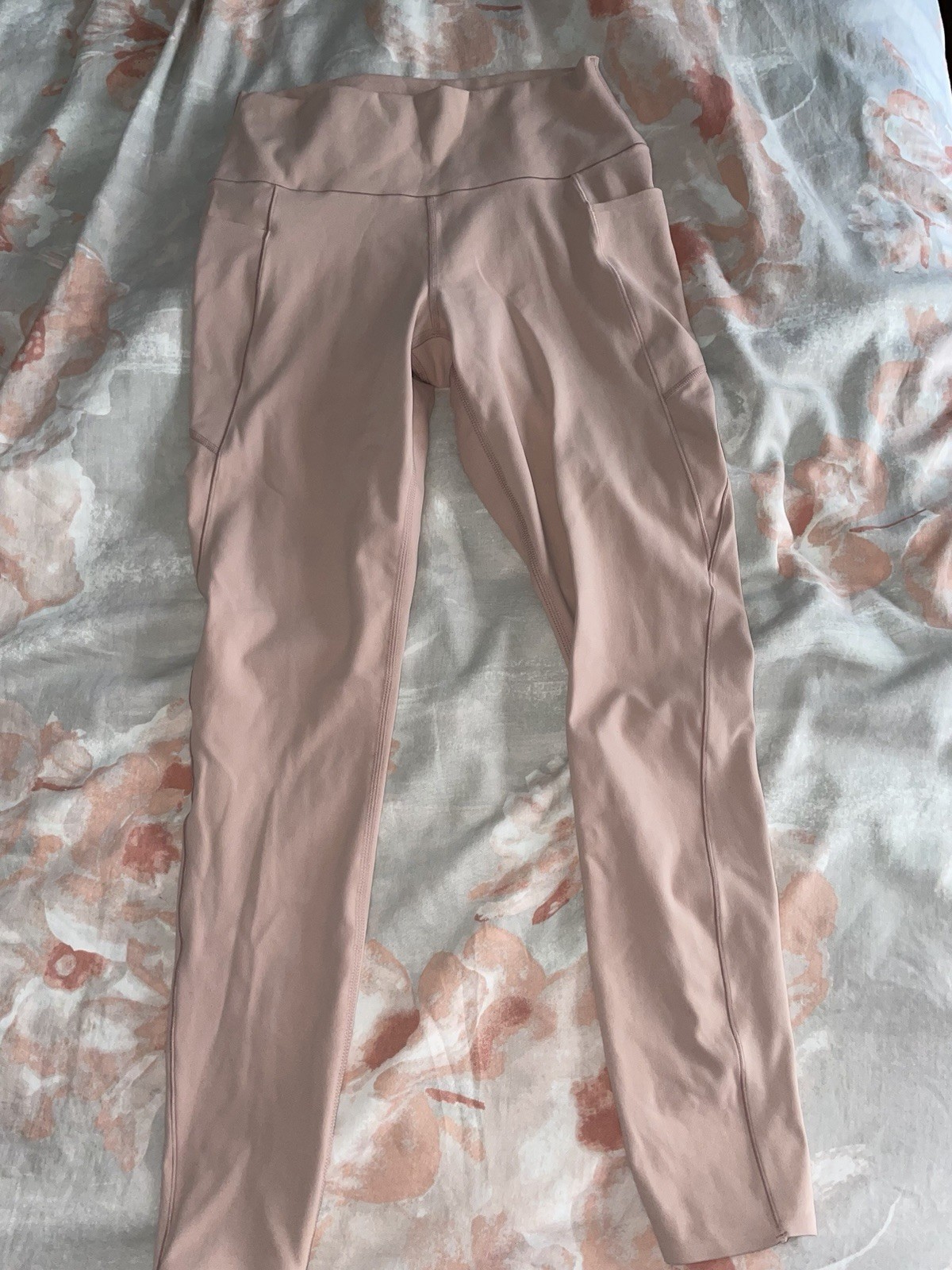 Uniqlo Pink Ankle Leggings Women's Size M with Pockets