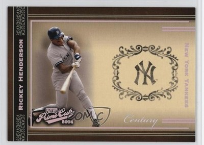 2004 Playoff Prime Cuts Century 5/100 Rickey Henderson #43 HOF b4c