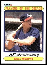 Dale Murphy 1990 Fleer #623 Atlanta Braves MLB READ FREE SHIPPING AutographDen