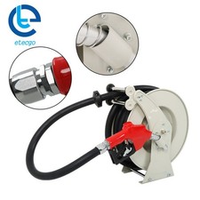 Fuel Hose Reel Retractable 33' x 1" Diesel Hose Reel Auto Refueling Gun