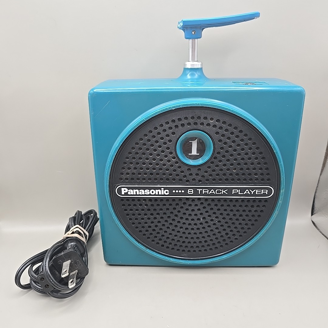 Vintage Panasonic Teal Blue RQ-830S 8 Track Tape Player With Power Cord
