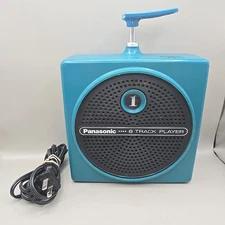 Vintage Panasonic Teal Blue RQ-830S 8 Track Tape Player With Power Cord