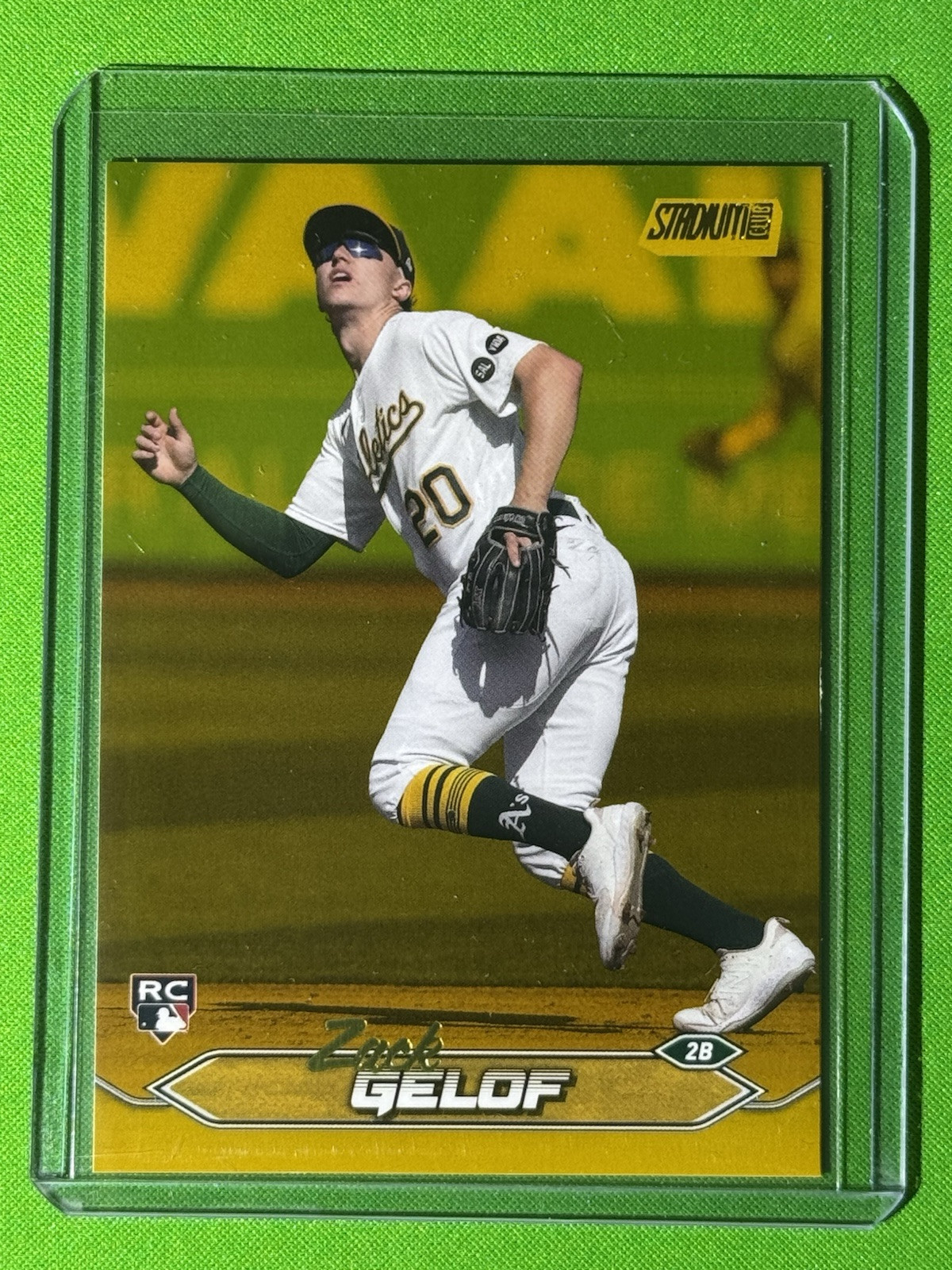2024 Stadium Club Gold Foil Zack Gelof RC #281 Oakland Athletics