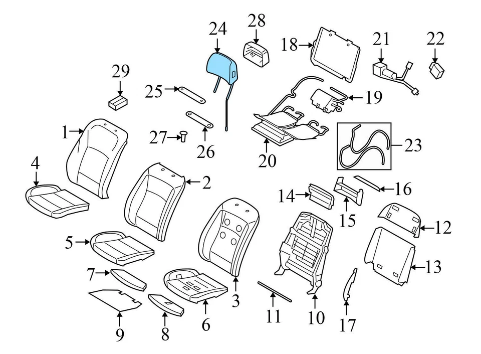 BMW 760LI 2010-2012 - Panel trasero asiento inferior delantero 7223787 Foto 4 de 4