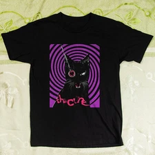 The Cure Black Cat Unisex Black Cotton T-shirt S-5XL