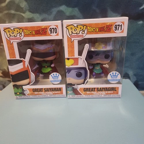 Funko Pop! Dragon Ball Z - Great Saiyagirl #971 and Great Saiyaman #970 BUNDLE
