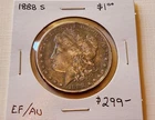 1888-S MORGAN SILVER DOLLAR - Tough to find date / mint - Nice Coin