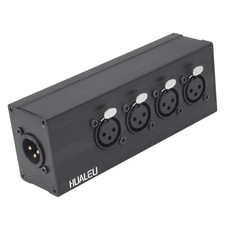 3Pin XLR 1 Male to 4 Female Splitter,4WAY XLR Four-Input and one-Output Paral...
