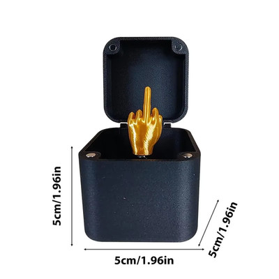 Funny Middle Finger in Box - Desk Decor Gag Gift for Halloween, Christmas & Birt