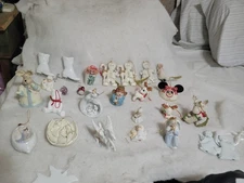 Lot Of 26 Porcelain Christmas Ornaments Various Brands/Subjects/Sizes