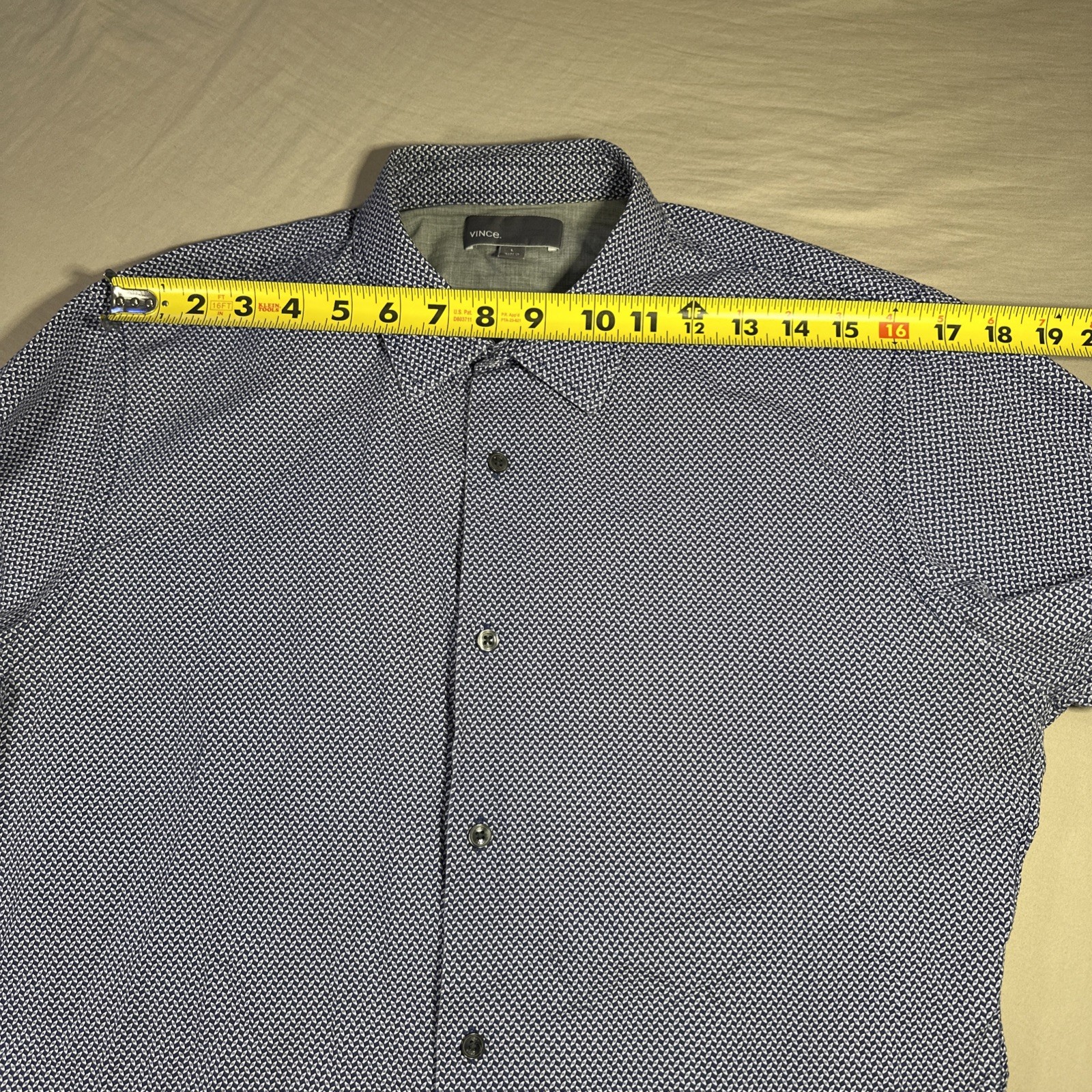 Vince Geometric Pattern Button Down Long Sleeve S… - image 14