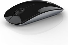 Bluetooth Wireless Mouse Dual Mode BT5.1 USB Quiet Click, 1600 DPI Black