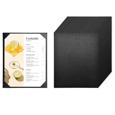 WeChef 20 Pcs 8.5"x11" Leather Restaurant Menu Covers Single Page Wine List Bar